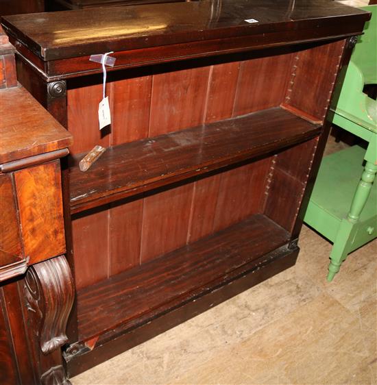 Mahogany open bookcase